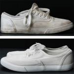 تنظيف الحذاء الأبيض دون الوضع في الغسالة (على الناشف)